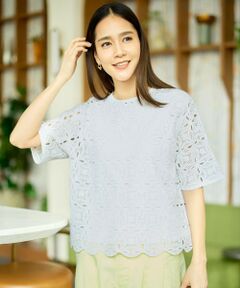 L size ONWARD(大きいサイズ) / エルサイズオンワード ニット・セーター | 【1枚でキレイ見え】エンブロイダリー ニット