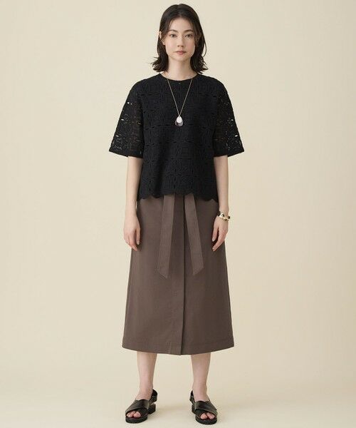 L size ONWARD(大きいサイズ) / エルサイズオンワード ニット・セーター | 【1枚でキレイ見え】エンブロイダリー ニット | 詳細6