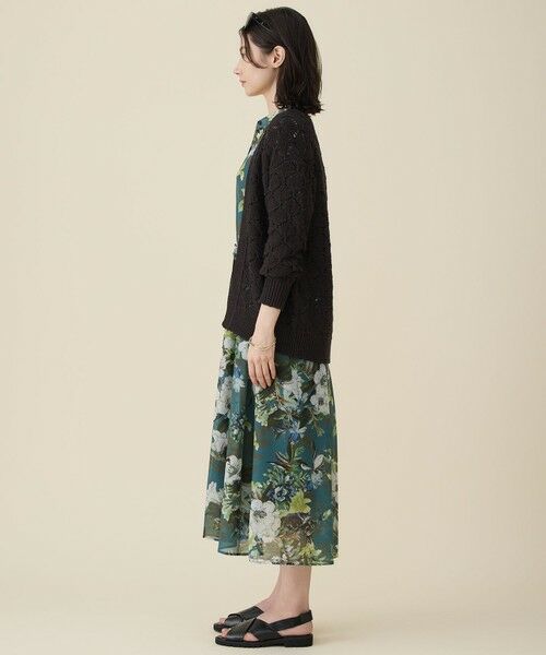 L size ONWARD(大きいサイズ) / エルサイズオンワード カーディガン・ボレロ | 【SHIHOさん着用】ジオメトリックモチーフ カーディガン | 詳細11