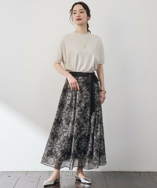 L size ONWARD(大きいサイズ) / エルサイズオンワード ニット・セーター | 【前後着用可能】クレープストレッチドルマンスリーブ ニット | 詳細12