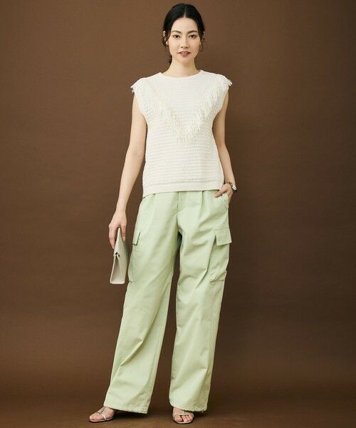 L size ONWARD(大きいサイズ) / エルサイズオンワード ベスト | 【SHIHOさん着用】リネンフリンジ ベスト | 詳細1