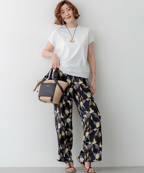 L size ONWARD(大きいサイズ) / エルサイズオンワード ニット・セーター | レーヨンポリエステルストレッチ フレンチスリーブ ニット | 詳細4