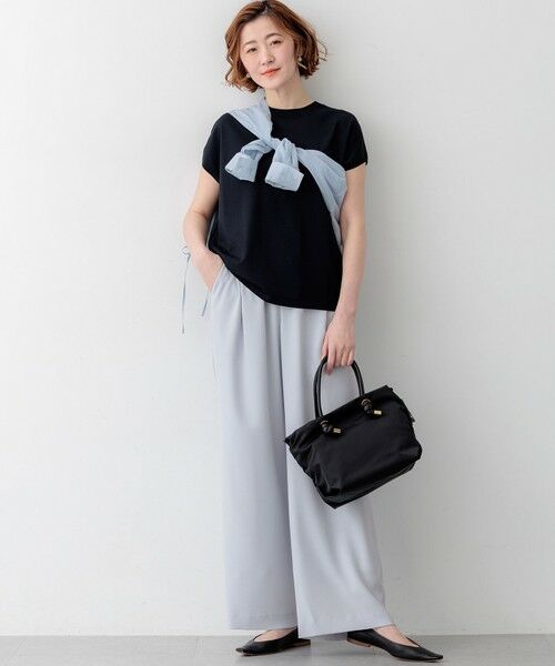 L size ONWARD(大きいサイズ) / エルサイズオンワード ニット・セーター | レーヨンポリエステルストレッチ フレンチスリーブ ニット | 詳細19