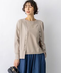 L size ONWARD(大きいサイズ) / エルサイズオンワード カーディガン・ボレロ | レーヨンポリエステルストレッチ Vネック カーディガン