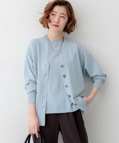 L size ONWARD(大きいサイズ) / エルサイズオンワード カーディガン・ボレロ | レーヨンポリエステルストレッチ Vネック カーディガン