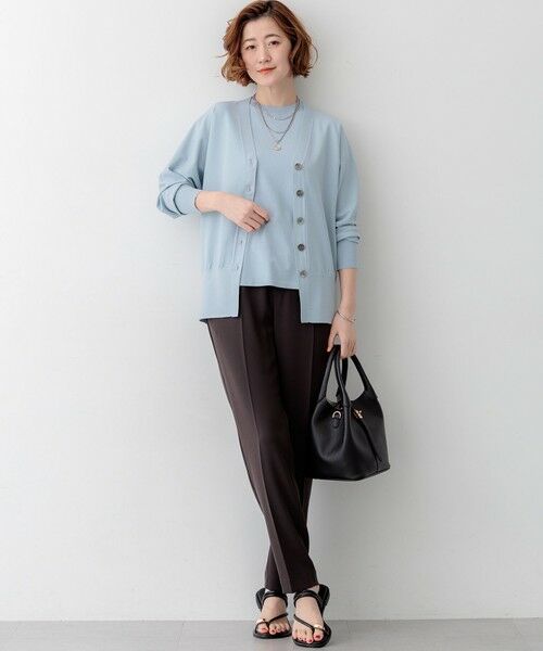 L size ONWARD(大きいサイズ) / エルサイズオンワード カーディガン・ボレロ | レーヨンポリエステルストレッチ Vネック カーディガン | 詳細22