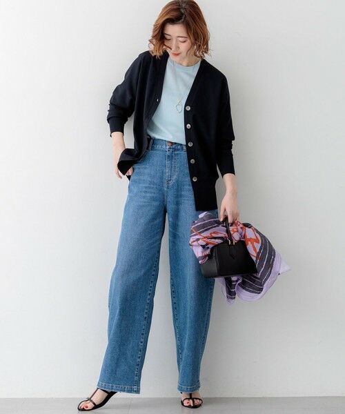 L size ONWARD(大きいサイズ) / エルサイズオンワード カーディガン・ボレロ | レーヨンポリエステルストレッチ Vネック カーディガン | 詳細25