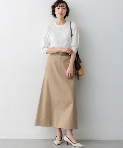 L size ONWARD(大きいサイズ) / エルサイズオンワード ニット・セーター | 【見上愛さん着用】キュプラコットン プルオーバー ニット | 詳細1