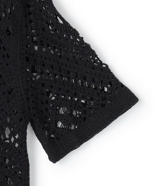 L size ONWARD(大きいサイズ) / エルサイズオンワード ニット・セーター | エンブロイダリーレース ポロ ニット | 詳細12