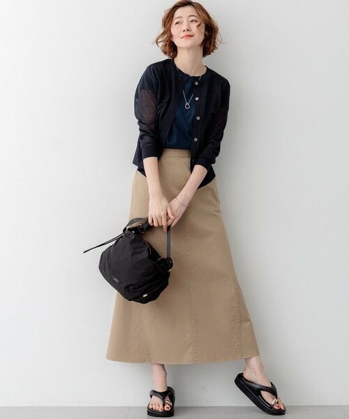 L size ONWARD(大きいサイズ) / エルサイズオンワード カーディガン・ボレロ | 【一部予約/WEB&一部店舗限定カラーあり】シャイニーシアー フラップポケット カーディガン | 詳細11