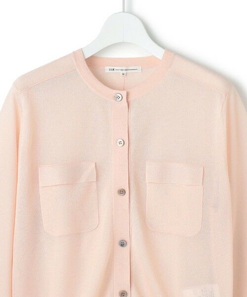 L size ONWARD(大きいサイズ) / エルサイズオンワード カーディガン・ボレロ | 【一部予約/WEB&一部店舗限定カラーあり】シャイニーシアー フラップポケット カーディガン | 詳細18