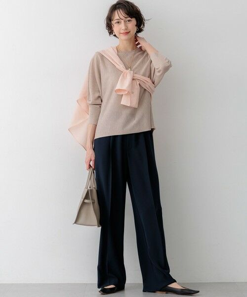 L size ONWARD(大きいサイズ) / エルサイズオンワード ニット・セーター | シャイニーシアー ドルマン ニット | 詳細6