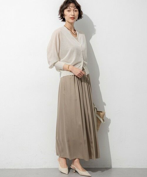 L size ONWARD(大きいサイズ) / エルサイズオンワード カーディガン・ボレロ | 【WEB&一部店舗限定カラーあり】シャイニーシアー ドルマンスリーブ カーディガン | 詳細3