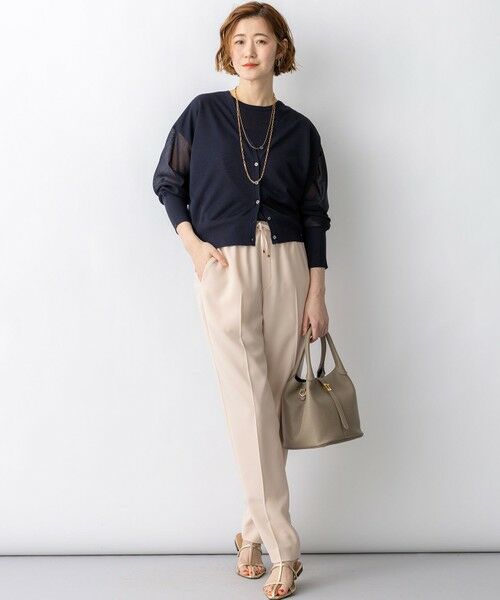 L size ONWARD(大きいサイズ) / エルサイズオンワード カーディガン・ボレロ | 【WEB&一部店舗限定カラーあり】シャイニーシアー ドルマンスリーブ カーディガン | 詳細17