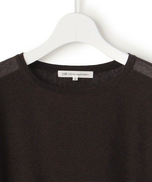 L size ONWARD(大きいサイズ) / エルサイズオンワード ニット・セーター | シャイニーシアーニット ティアード チュニック | 詳細10