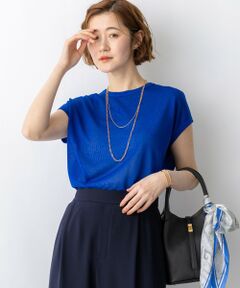 L size ONWARD(大きいサイズ) / エルサイズオンワード ニット・セーター | 【一部先行予約】シャイニーシアー ノースリーブ ニット