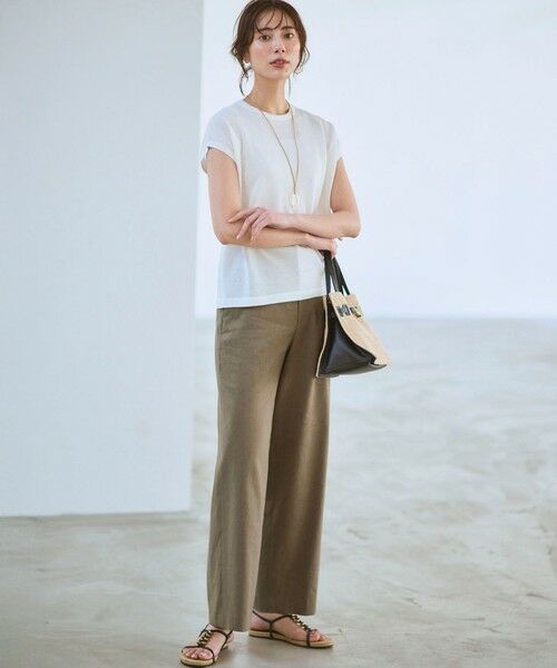 L size ONWARD(大きいサイズ) / エルサイズオンワード ニット・セーター | シャイニーシアー ノースリーブ ニット | 詳細1