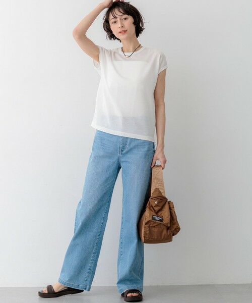 L size ONWARD(大きいサイズ) / エルサイズオンワード ニット・セーター | 【一部先行予約】シャイニーシアー ノースリーブ ニット | 詳細2