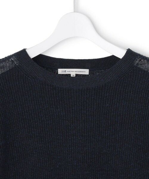 L size ONWARD(大きいサイズ) / エルサイズオンワード ニット・セーター | ピュアリネン パフスリーブ ニット | 詳細13