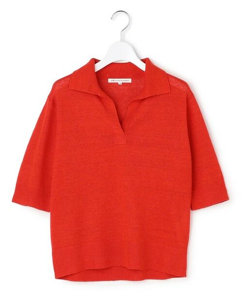 L size ONWARD(大きいサイズ) / エルサイズオンワード ニット・セーター | 【CanCam掲載】ピュアリネン スキッパー ポロニット | 詳細3