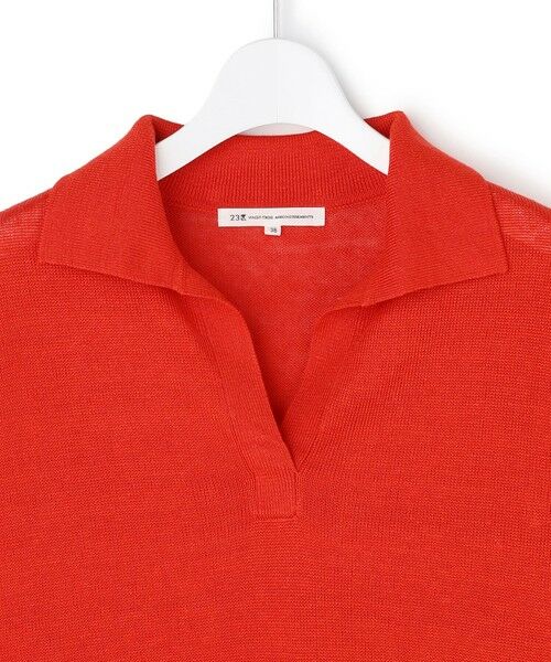 L size ONWARD(大きいサイズ) / エルサイズオンワード ニット・セーター | 【CanCam掲載】ピュアリネン スキッパー ポロニット | 詳細5