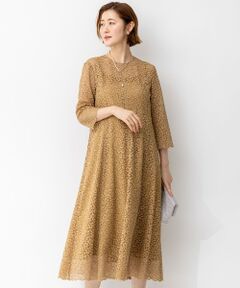 L size ONWARD(大きいサイズ) / エルサイズオンワード ドレス | 【APPLAUDIR】ニュアンスフラワーレース ドレス