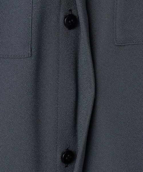 L size ONWARD(大きいサイズ) / エルサイズオンワード ロング・マキシ丈ワンピース | FluidBackSatin シャツワンピース | 詳細9