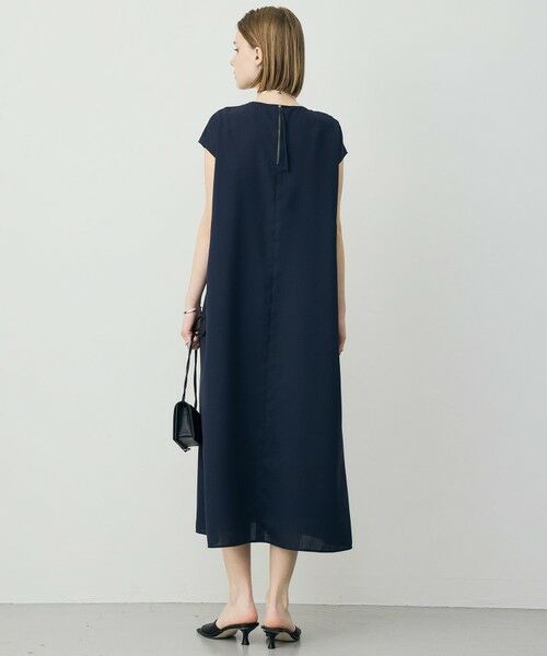 L size ONWARD(大きいサイズ) / エルサイズオンワード ロング・マキシ丈ワンピース | ドライアセテートスラブ フレンチスリーブワンピース | 詳細4