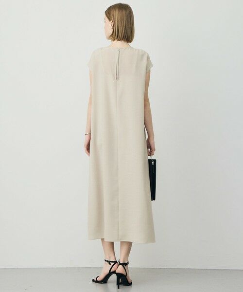 L size ONWARD(大きいサイズ) / エルサイズオンワード ロング・マキシ丈ワンピース | ドライアセテートスラブ フレンチスリーブワンピース | 詳細8