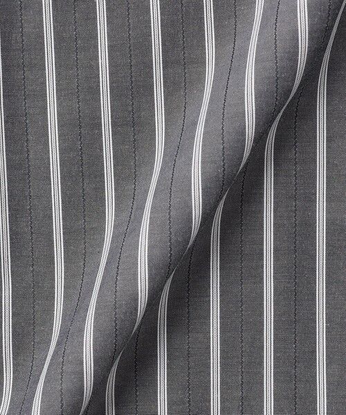 L size ONWARD(大きいサイズ) / エルサイズオンワード ロング・マキシ丈ワンピース | TC ハイカウントストライプ シャツ ワンピース | 詳細12