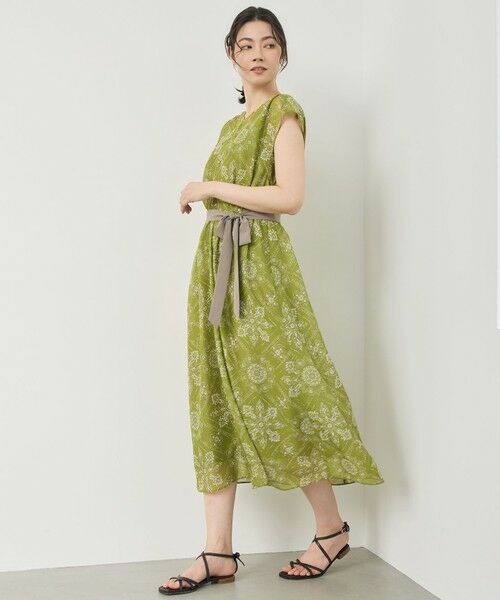 L size ONWARD(大きいサイズ) / エルサイズオンワード ロング・マキシ丈ワンピース | 【カタログ掲載】ロータスタイルプリント ワンピース | 詳細2