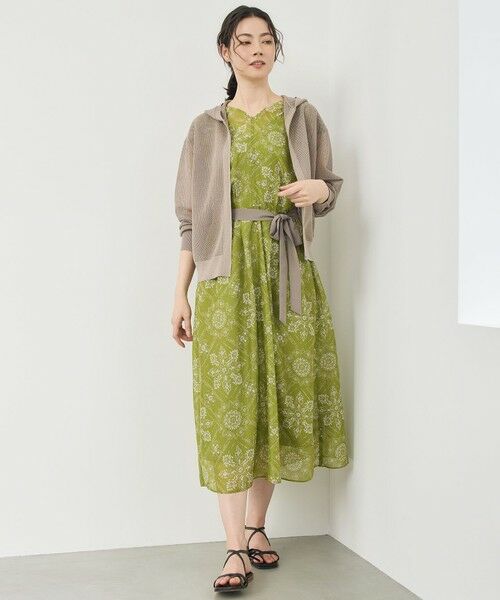 L size ONWARD(大きいサイズ) / エルサイズオンワード ロング・マキシ丈ワンピース | 【カタログ掲載】ロータスタイルプリント ワンピース | 詳細3