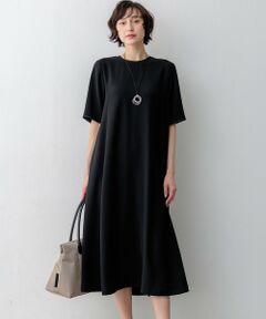 L size ONWARD(大きいサイズ) / エルサイズオンワード ロング・マキシ丈ワンピース | ストレッチジョーゼット フレアワンピース