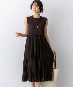 L size ONWARD(大きいサイズ) / エルサイズオンワード ミニ丈・ひざ丈ワンピース | プリーツニット ワンピース