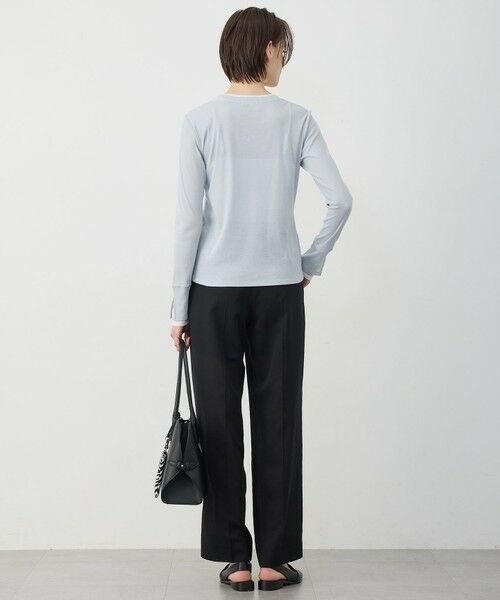 L size ONWARD(大きいサイズ) / エルサイズオンワード その他パンツ | ハイツイストドライメッシュ ワイドストレートパンツ | 詳細20