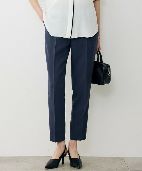 L size ONWARD(大きいサイズ) / エルサイズオンワード その他パンツ | 【WEB限定カラーあり】FluidBackSatin ドロストパンツ（ダルブルー）