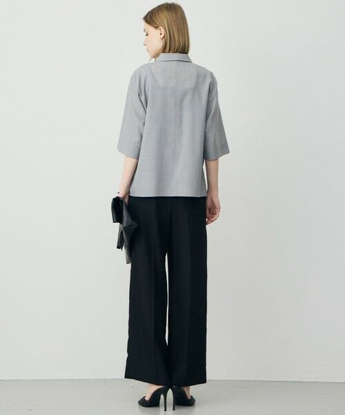 L size ONWARD(大きいサイズ) / エルサイズオンワード その他パンツ | 【WEB限定カラーあり】FluidBackSatin ワイドパンツ | 詳細7