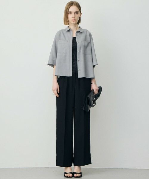 L size ONWARD(大きいサイズ) / エルサイズオンワード その他パンツ | 【WEB限定カラーあり】FluidBackSatin ワイドパンツ | 詳細8