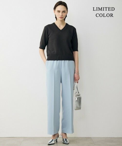 L size ONWARD(大きいサイズ) / エルサイズオンワード その他パンツ | 【WEB限定カラーあり】FluidBackSatin ワイドパンツ | 詳細13