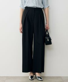 L size ONWARD(大きいサイズ) / エルサイズオンワード その他パンツ | ドライクールトロ クロスタックワイドパンツ