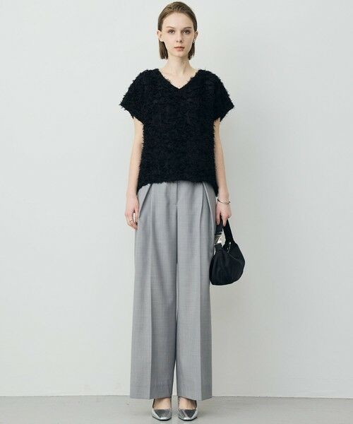 L size ONWARD(大きいサイズ) / エルサイズオンワード その他パンツ | ドライクールトロ クロスタックワイドパンツ | 詳細2