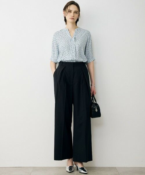 L size ONWARD(大きいサイズ) / エルサイズオンワード その他パンツ | ドライクールトロ クロスタックワイドパンツ | 詳細9