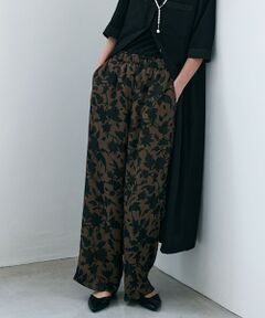 L size ONWARD(大きいサイズ) / エルサイズオンワード その他パンツ | 【30th ANNIVERSARY】 アーカイブフラワープリント ワイドパンツ
