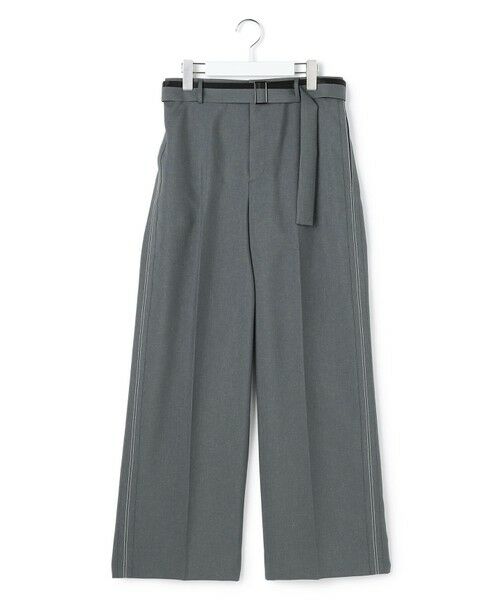 L size ONWARD(大きいサイズ) / エルサイズオンワード その他パンツ | 【WEB＆一部店舗限定】 SerikaWorsted ワイドストレートパンツ（ミディアムグレー）