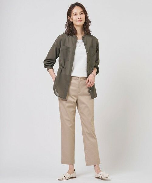 L size ONWARD(大きいサイズ) / エルサイズオンワード その他パンツ | 【WEB限定カラーあり】TCシャンブレーサテンST テーパード パンツ | 詳細3