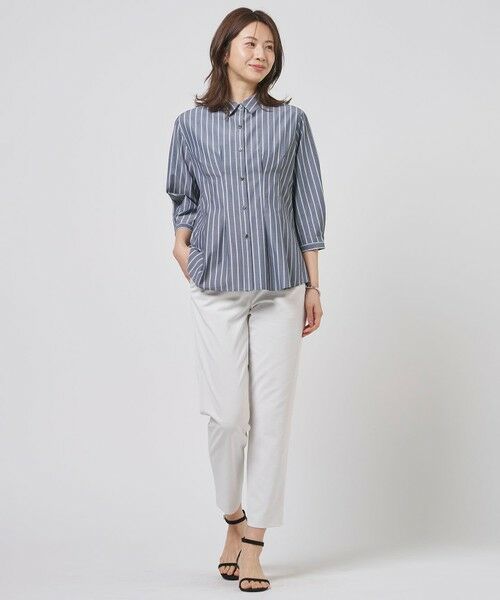 L size ONWARD(大きいサイズ) / エルサイズオンワード その他パンツ | 麻シェルドライ テーパード パンツ | 詳細17