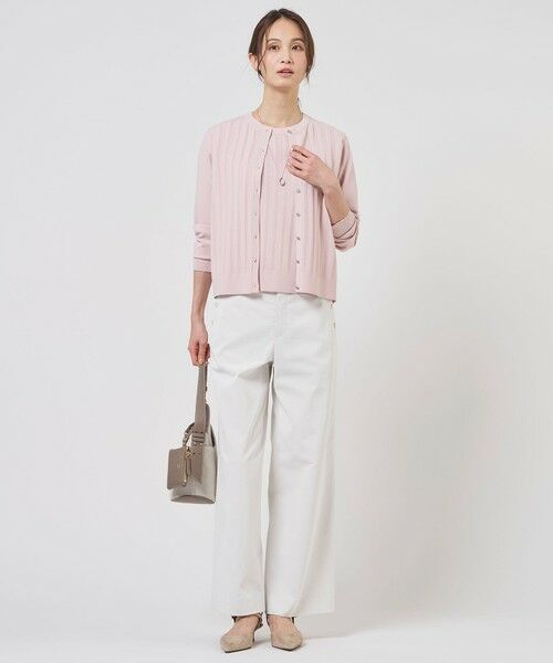 L size ONWARD(大きいサイズ) / エルサイズオンワード その他パンツ | 麻シェルドライ ワイド ストレート パンツ | 詳細5