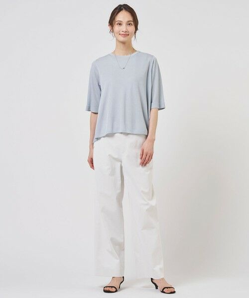 L size ONWARD(大きいサイズ) / エルサイズオンワード その他パンツ | 麻シェルドライ ワイド ストレート パンツ | 詳細6