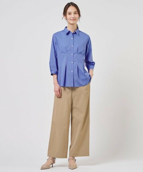 L size ONWARD(大きいサイズ) / エルサイズオンワード その他パンツ | 麻シェルドライ ワイド ストレート パンツ | 詳細17