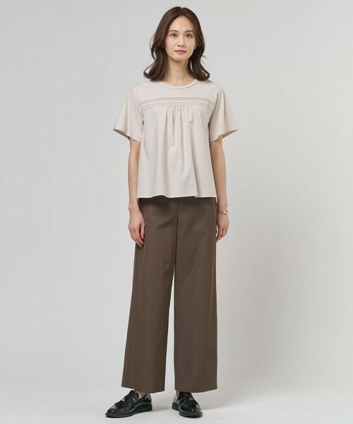 L size ONWARD(大きいサイズ) / エルサイズオンワード その他パンツ | 麻シェルドライ ワイド ストレート パンツ | 詳細18